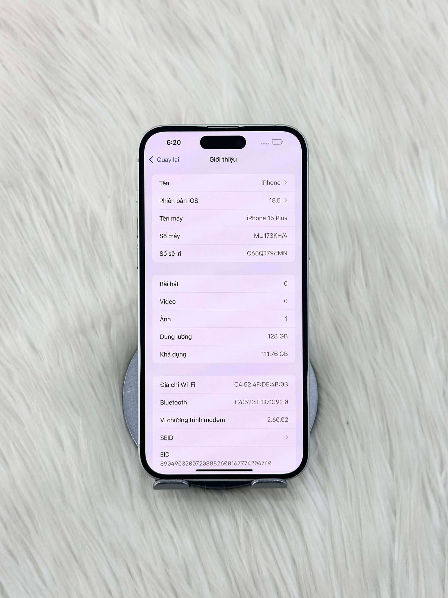 IPhone 15 Plus 128GB Màu Xanh lá - Pin 86% - 51294 TEKU A-