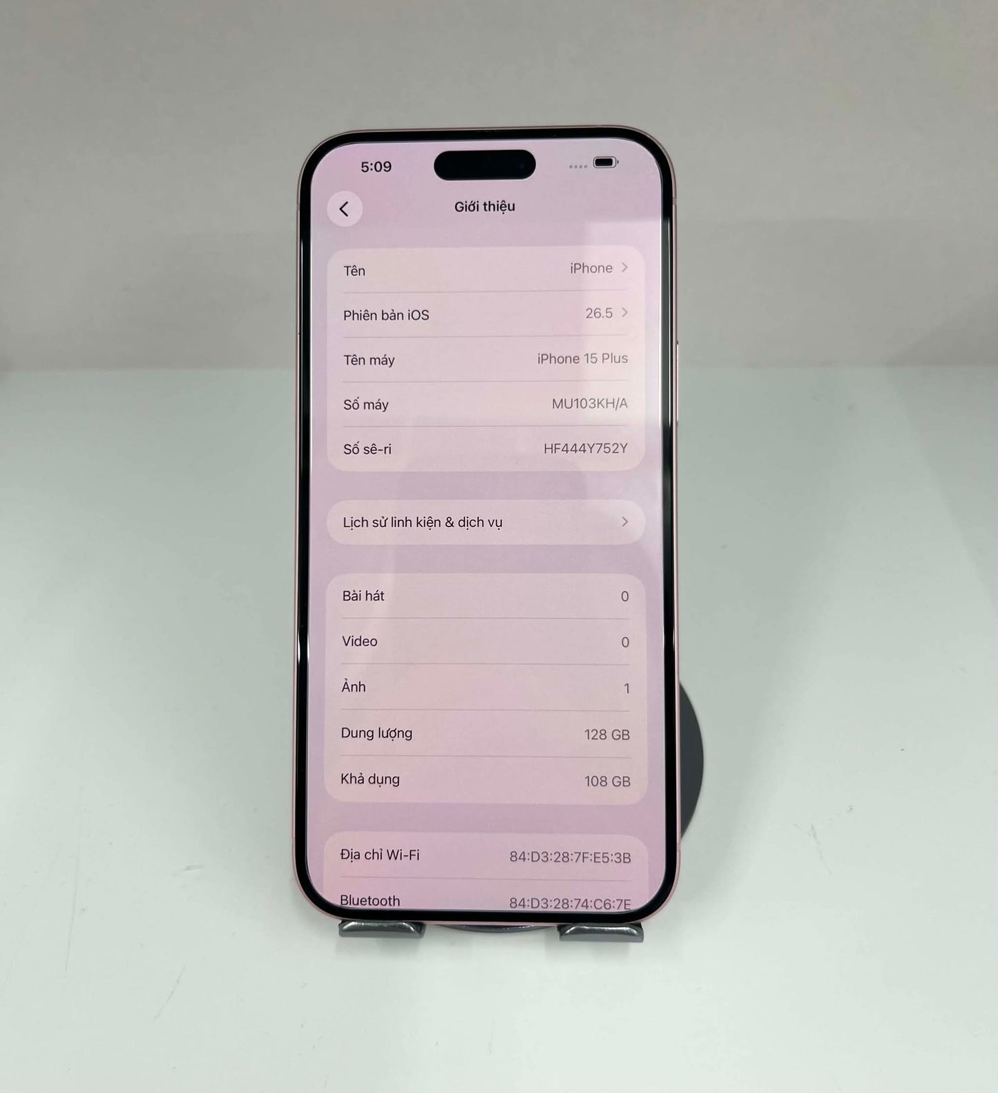 IPhone 15 Plus 128GB Màu hồng - Pin thay CH99 - 05197 - A-*