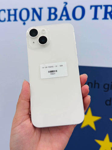 IPhone 14 bản 128gb Màu trắng - Pin 91% - 79531 Busan