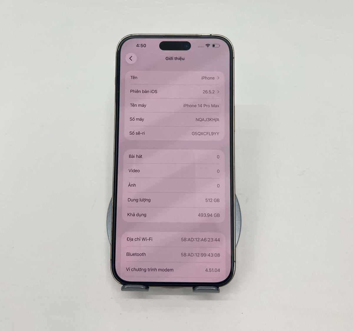IPhone 14 Promax 512 màu Vàng - Pin 89% -79550 - B-*