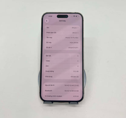 IPhone 14 Promax 512 màu Vàng - Pin 89% -79550 - B-*