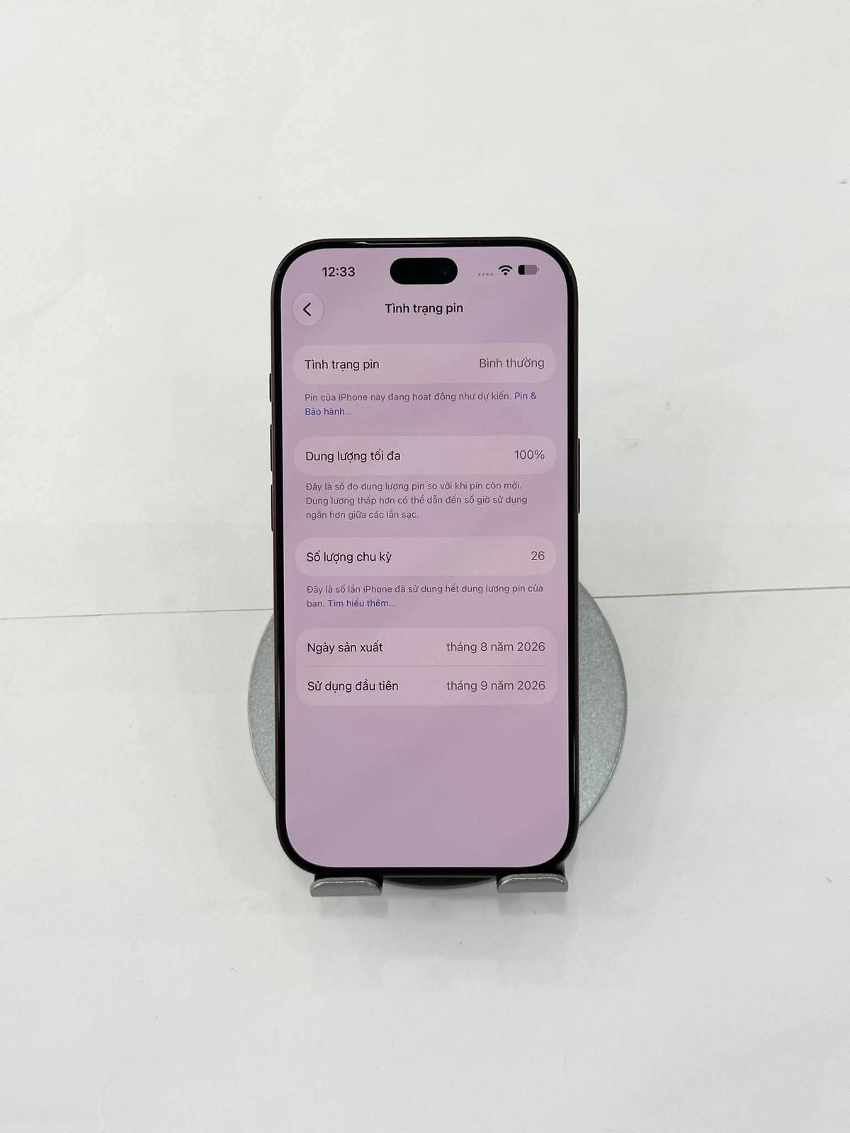 IPHONE 18 PRO 256 ĐỎ - Pin 100% sạc 26 lần - 53365 Teku