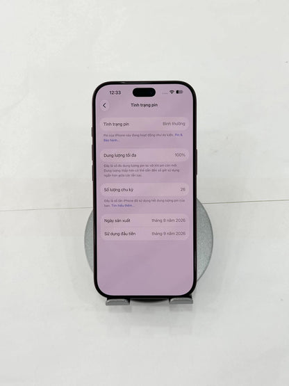 IPHONE 18 PRO 256 ĐỎ - Pin 100% sạc 26 lần - 53365 Teku