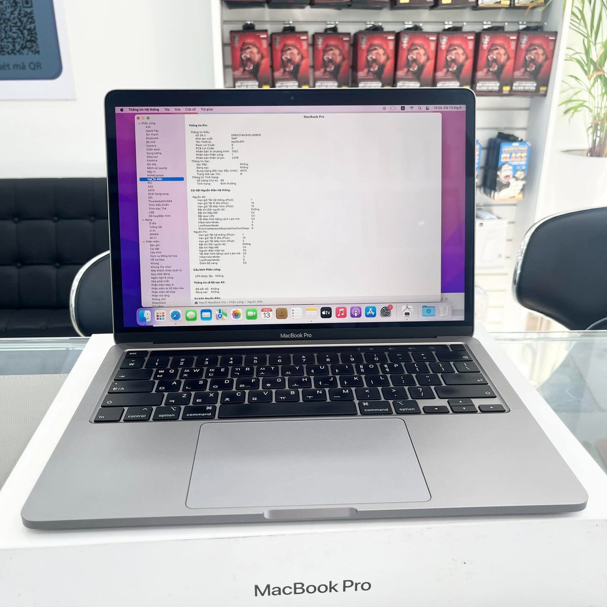 MacBook Pro 2020 8/256 Màu Xám - sạc 94 lần - 2P3XY- A- Busan