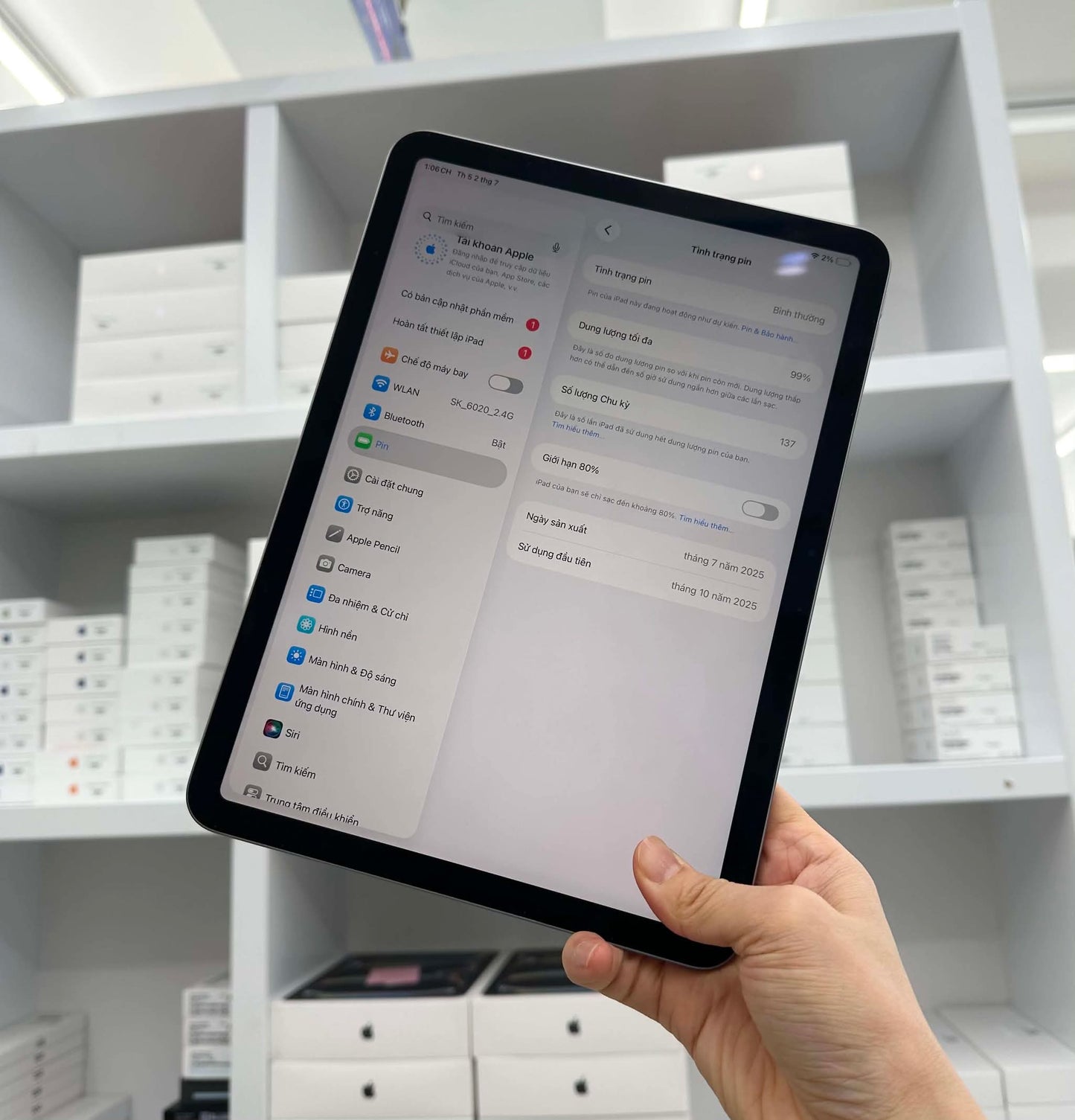 Ipad Air M3 256gb Màu Xám - Pin 99%  - YGH67 - A-*