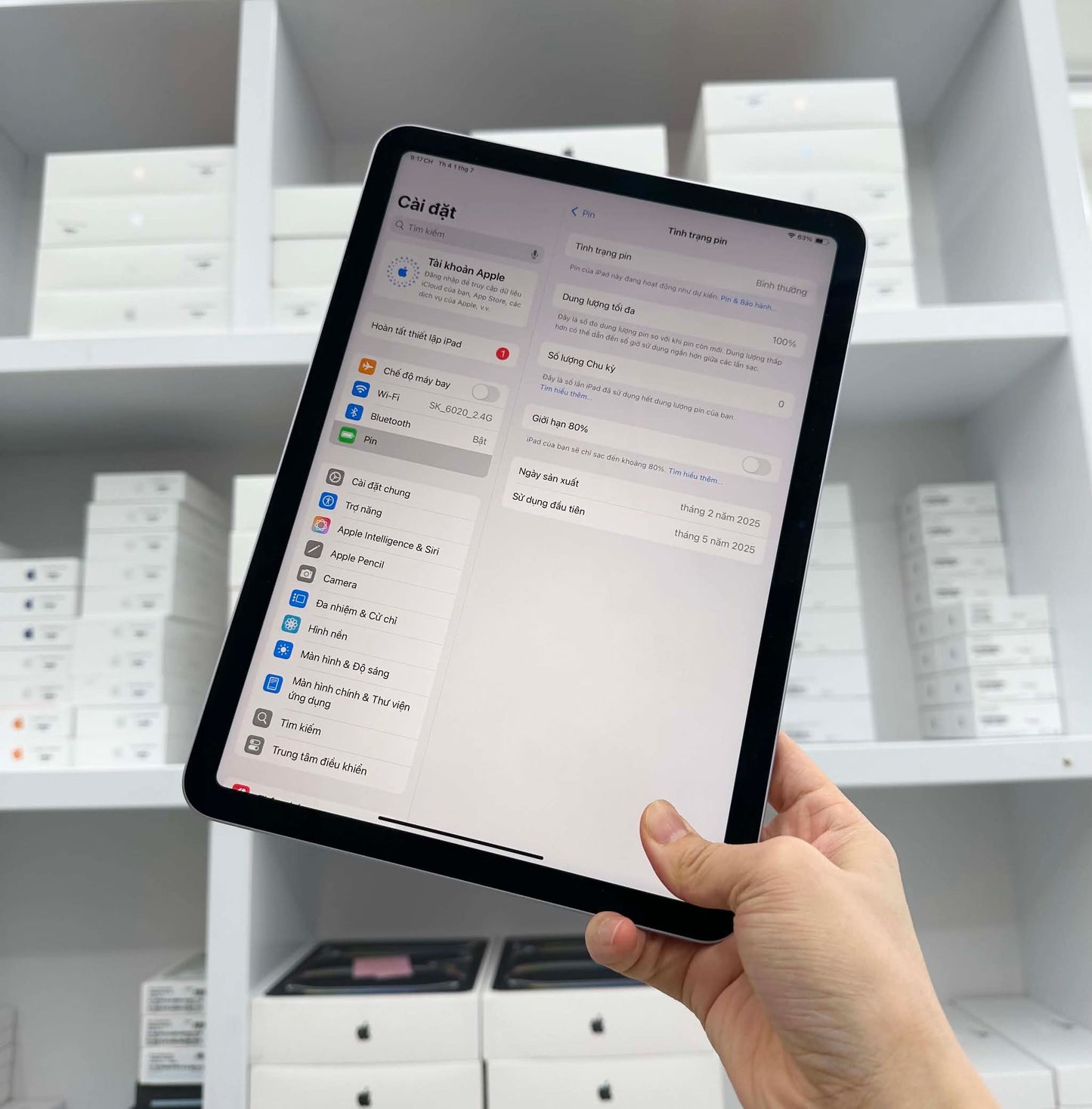 Ipad Air M3 128gb Màu Tím  - Pin 100% - TXKPY