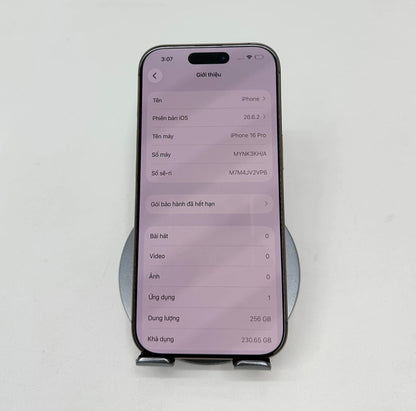 IPhone 16 Pro 256 Màu Vàng - Pin 88% - 19346 -a -* Busan