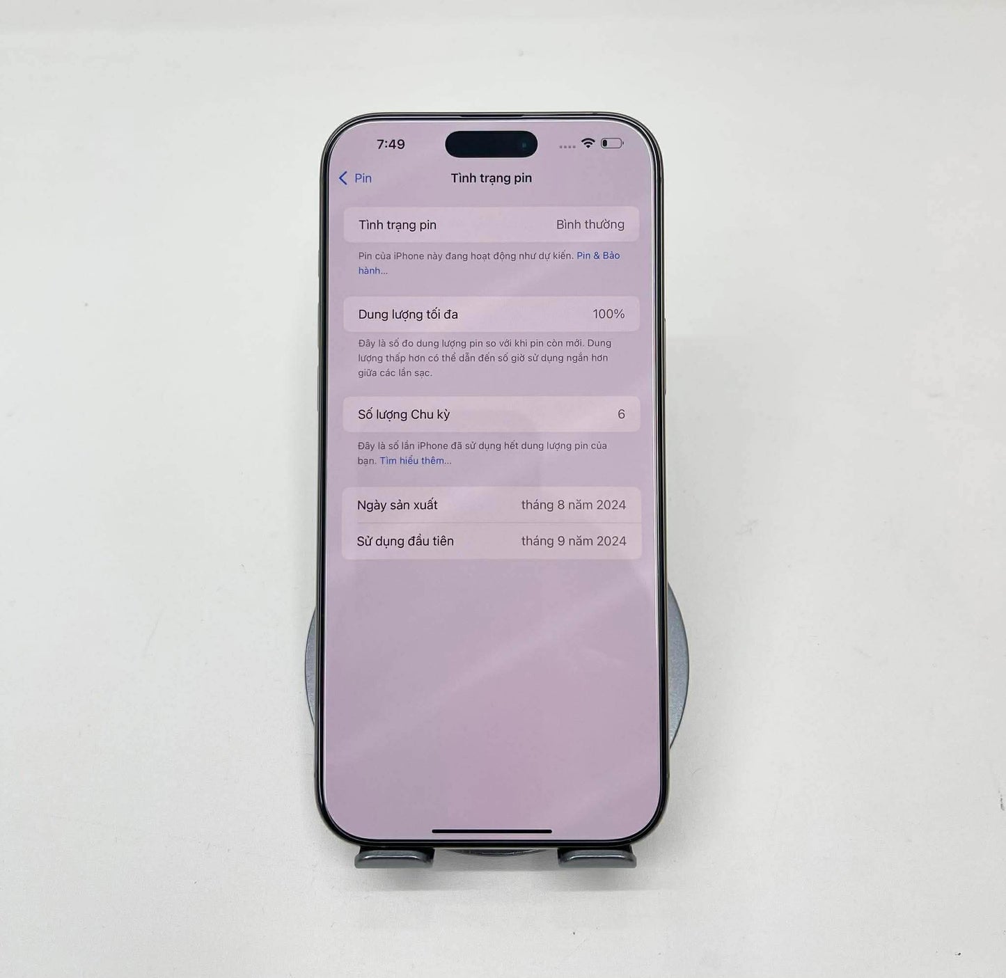 IPhone 16 Promax 256GB màu Titan - Pin 100% sạc 6L - 41439