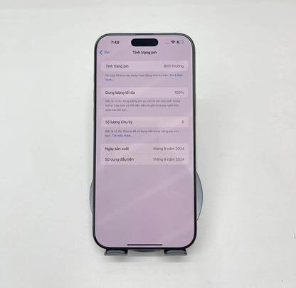 IPhone 16 Promax 256GB màu Titan - Pin 100% sạc 6L - 41439