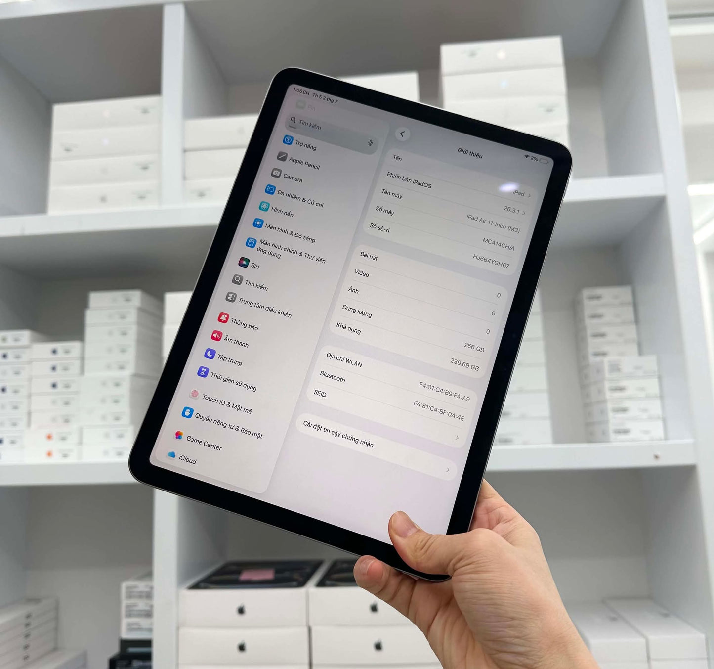 Ipad Air M3 256gb Màu Xám - Pin 99%  - YGH67 - A-*
