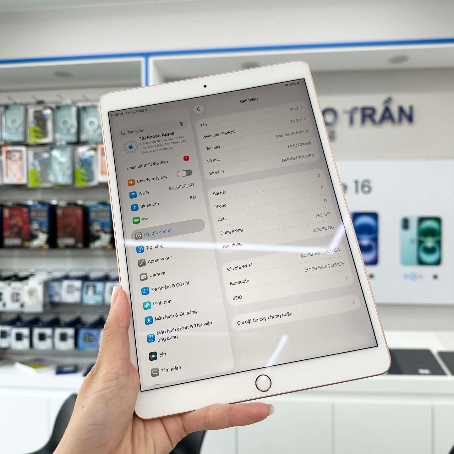 IPad Air 3 256gb Vàng - Pin 81% - DLMPN A-*