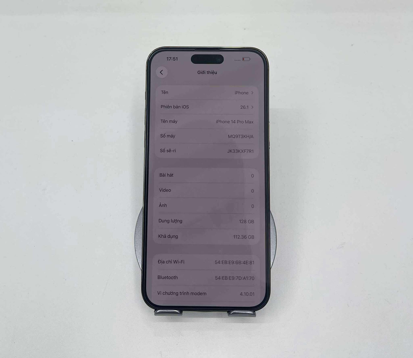 IPhone 14 ProMax 128GB Màu tím - Pin 89% - 00273 TEKU