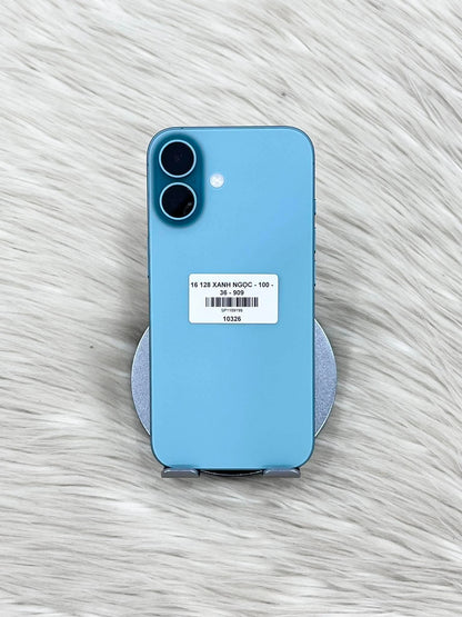 Iphone 16 128 Màu Xanh - Pin 100% sạc 36l - 10326 TEKU