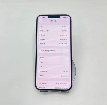 iPhone 14 Plus 256gb Màu Trắng - Pin thay mới 100% - 23561 A-*