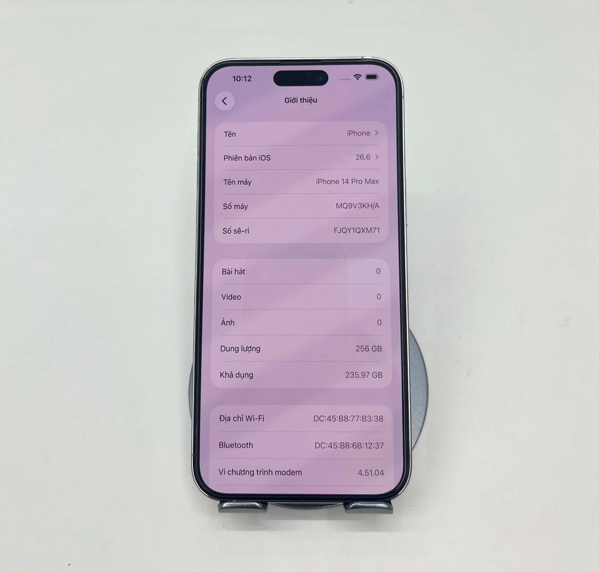 IPhone 14 ProMax 256GB Màu Trắng  - Pin 83% - 43384 - a-