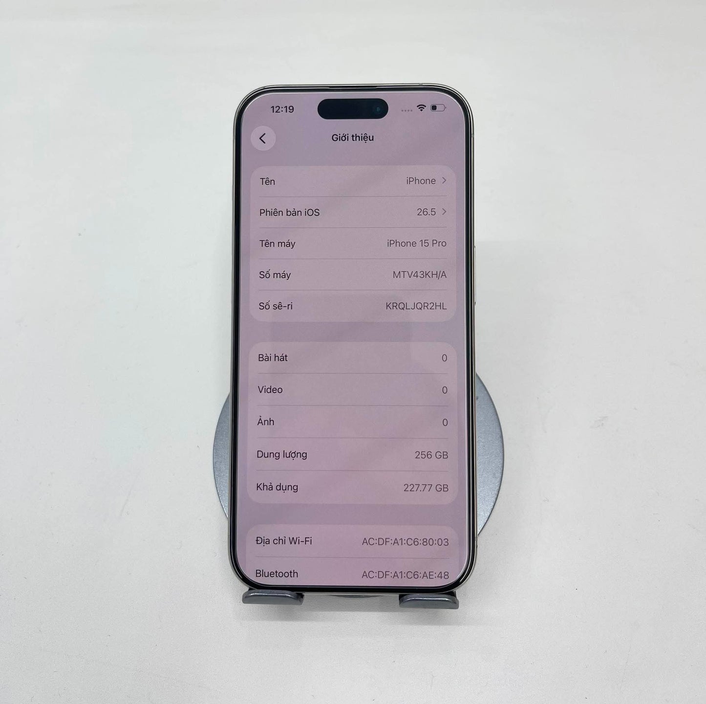 IPhone 15 Pro 256gb Màu Trắng - Pin 87%  - 40352 - A-*