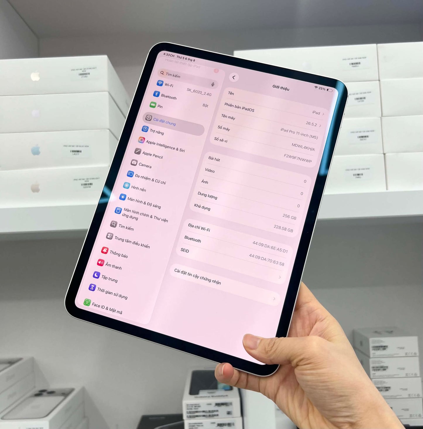 IPAD PRO M5 256 BAC - Pin 100% sạc 11 lần - 7NWWP - A-*