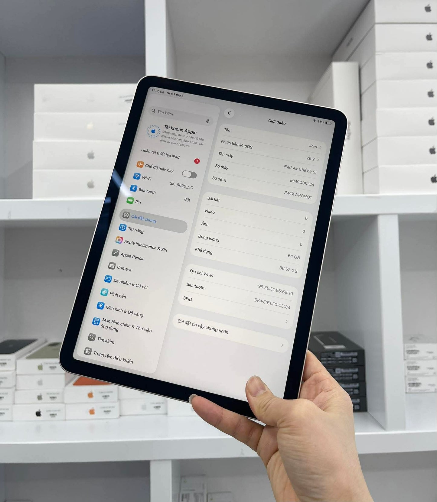Ipad Air 5 64gb Màu Hồng - Pin 92% - PGHQ1