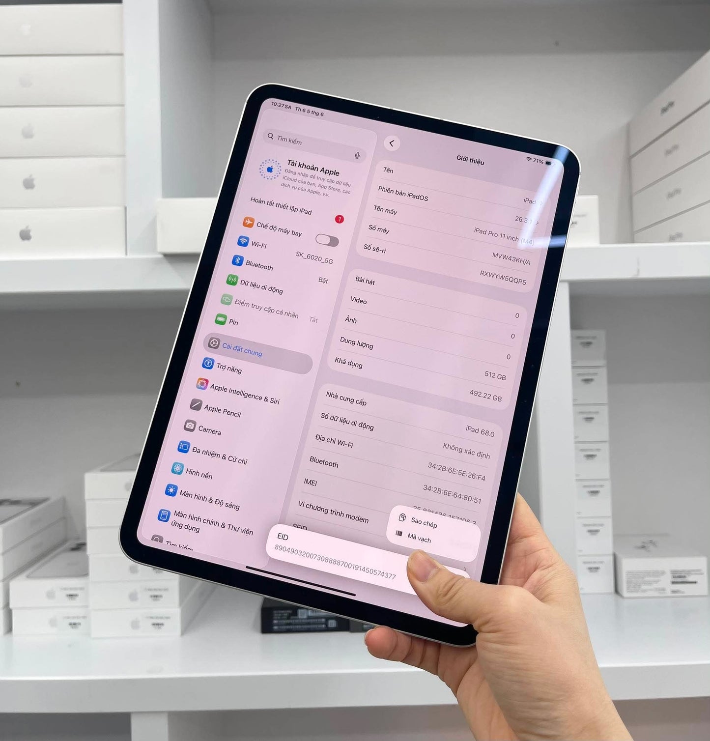 IPad Pro M4 512 màu Bạc bản sim - Pin 100% - 5QQP5