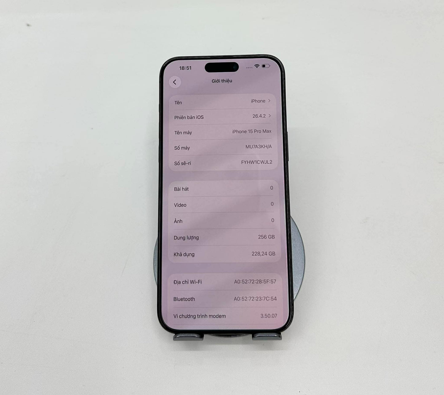 IPhone 15 Promax 256gb Màu Blue - Pin 86% - 26309 A-* teku
