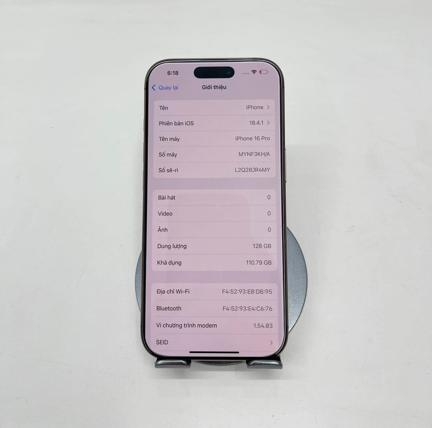 IPhone 16 Pro 128gb Màu Vàng - Pin 100% sạc 1 lần - 12533