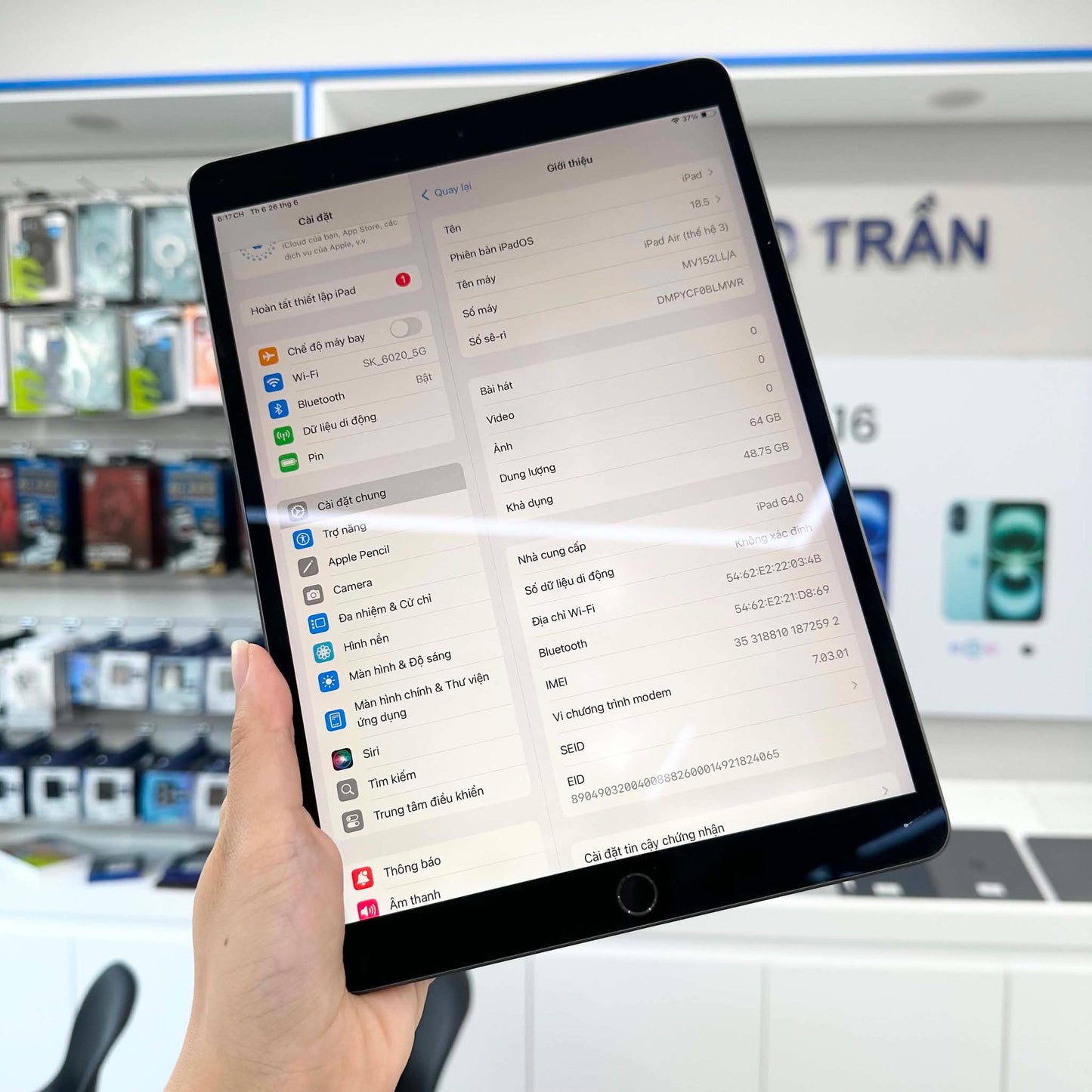 IPad Air 3 64gb Xám - Pin 81% - BLMWR A-*
