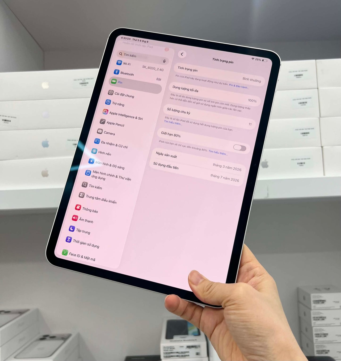 IPAD PRO M5 256 BAC - Pin 100% sạc 11 lần - 7NWWP - A-*