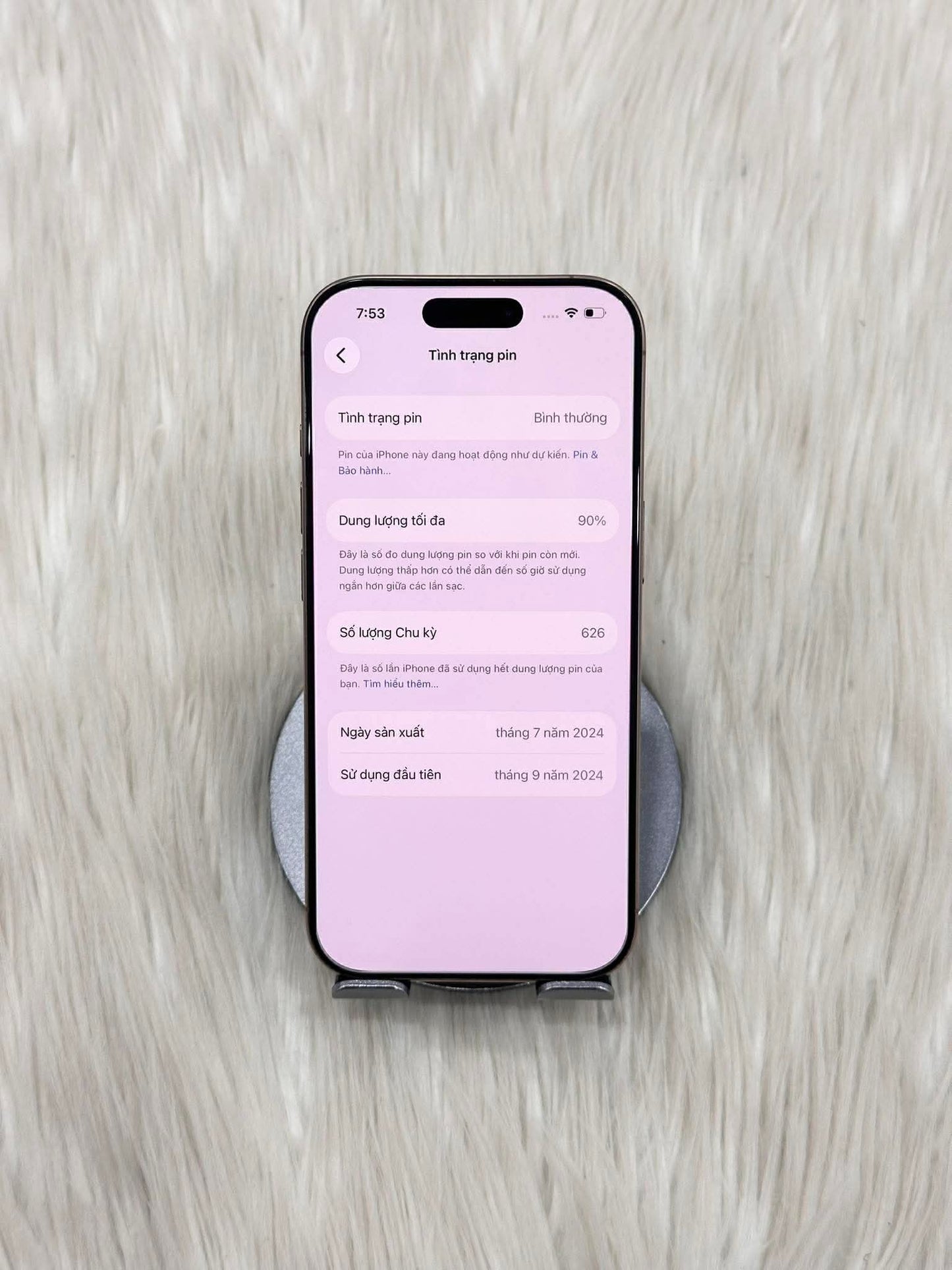 IPhone 16 Pro 256 Màu Vàng - Pin 90% - 61398 A- TEKU