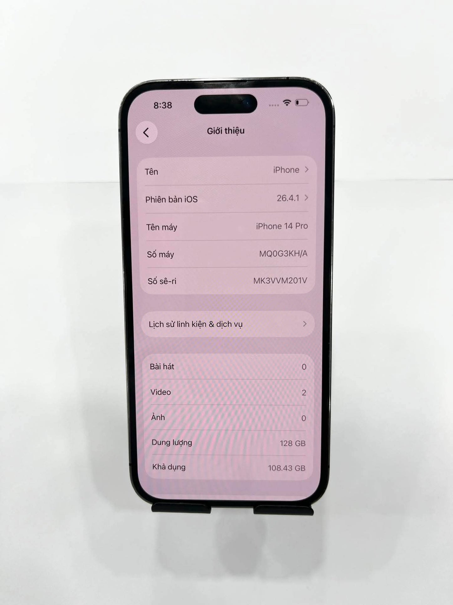 IPhone 14 Pro 128GB Màu tím - Pin thay mới 100% - 23827 - A-* Busan