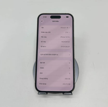 IPhone 14 Pro 256GB màu vàng - Pin thay ch 100% - 38034 -a -