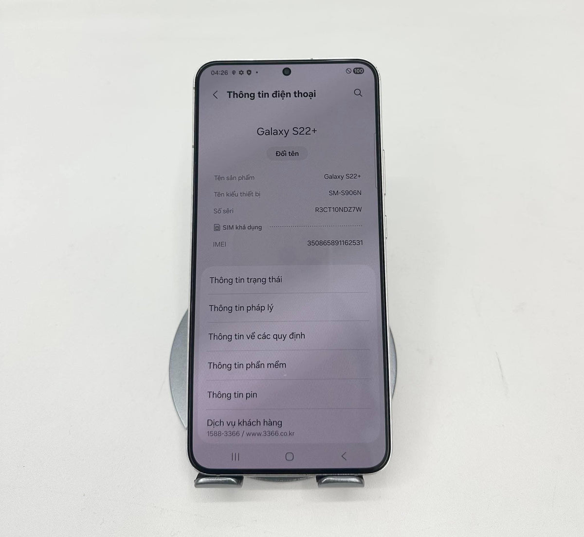 SamSung S22 Plus 256 Màu Trắng - 62531 -a -