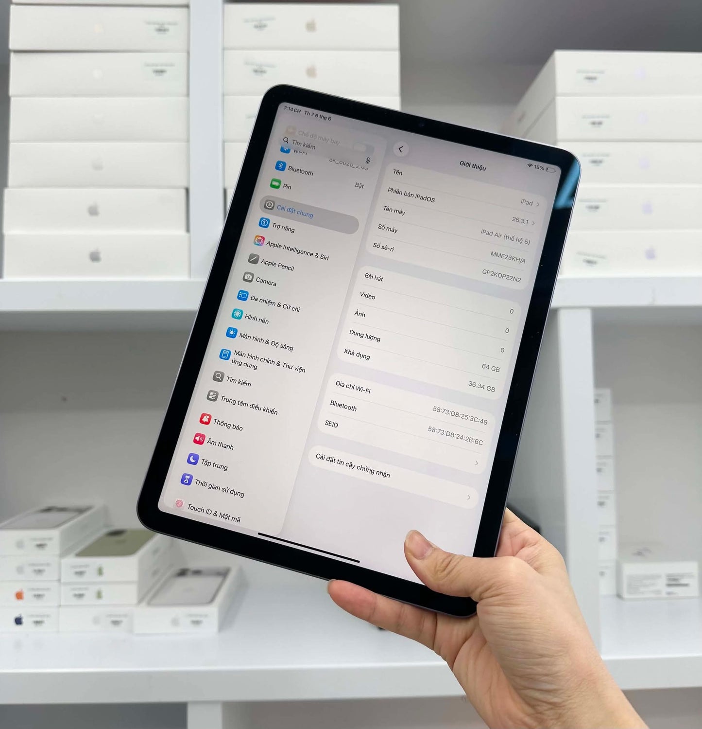 Ipad Air 5 64gb Màu Tím- Pin 89% - P22N2 A-