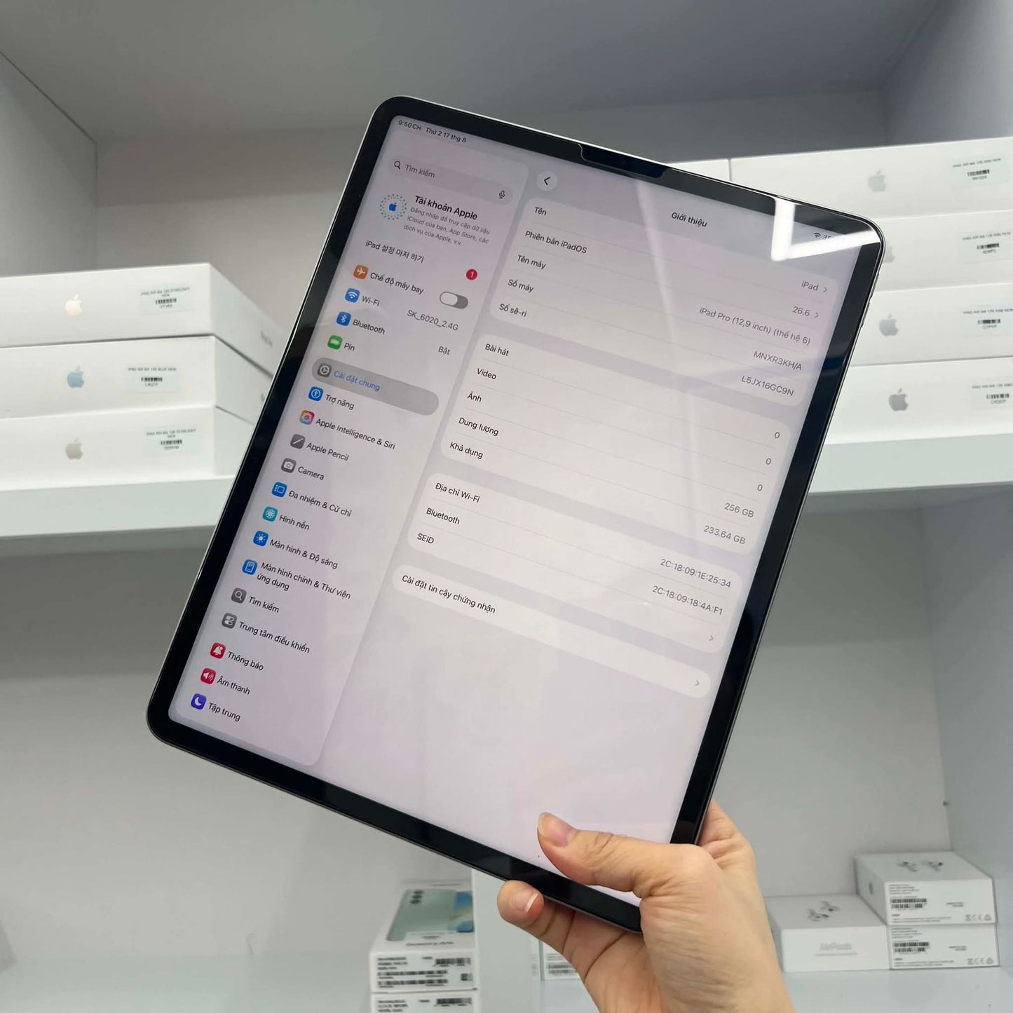 IPad Pro M2 bản 256GB Màu xám 12.9inch- Pin 88% - 6GC9N