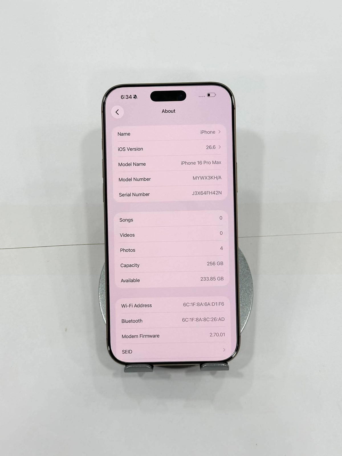 IPhone 16 ProMax 256GB Màu vàng - Pin 91% - 85576 - a-* Teku