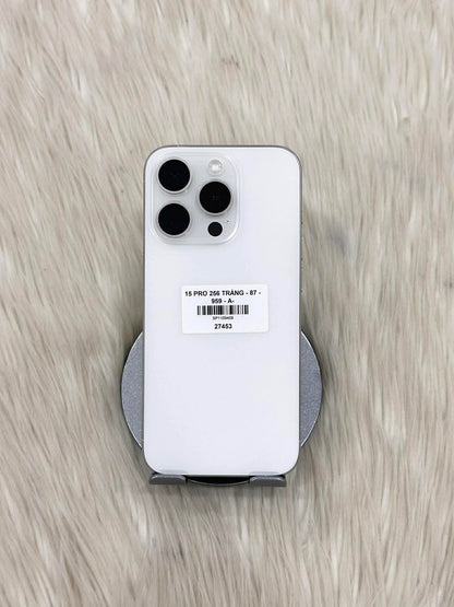 IPhone 15 Pro 256gb Màu trắng, Pin zin 87% - 27453 - A- Teku