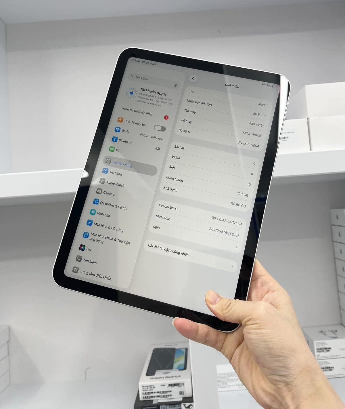 IPad Gen 11 bản 128GB Màu Bạc  - Pin 98%  - 4N094
