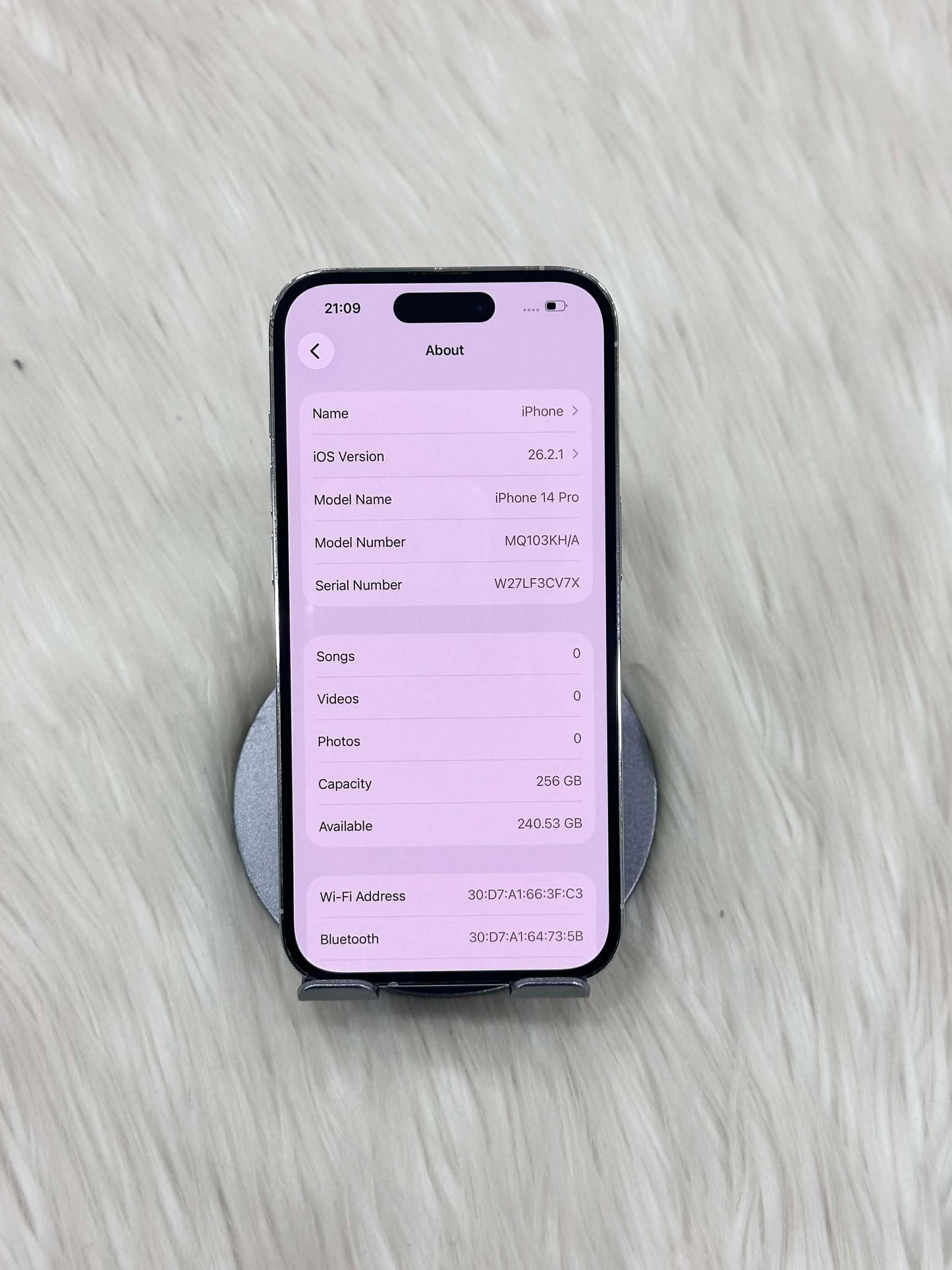 IPhone 14 Pro 256gb Màu trắng - Pin thay mới 100% - 80432 TEKU A-*