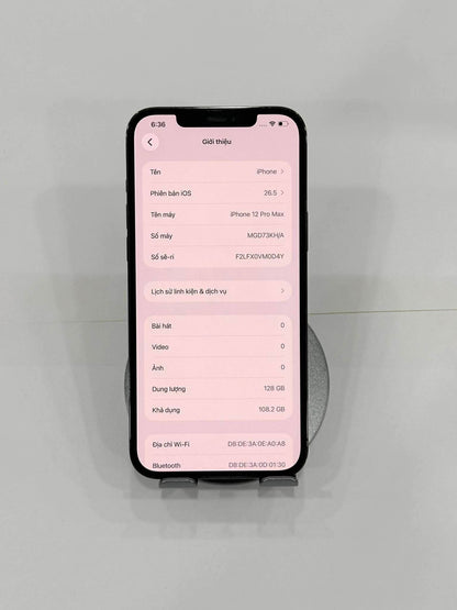 IPhone 12 Promax 128gb Màu đen - Pin thay mới 100% - 55309 - A-* Teku