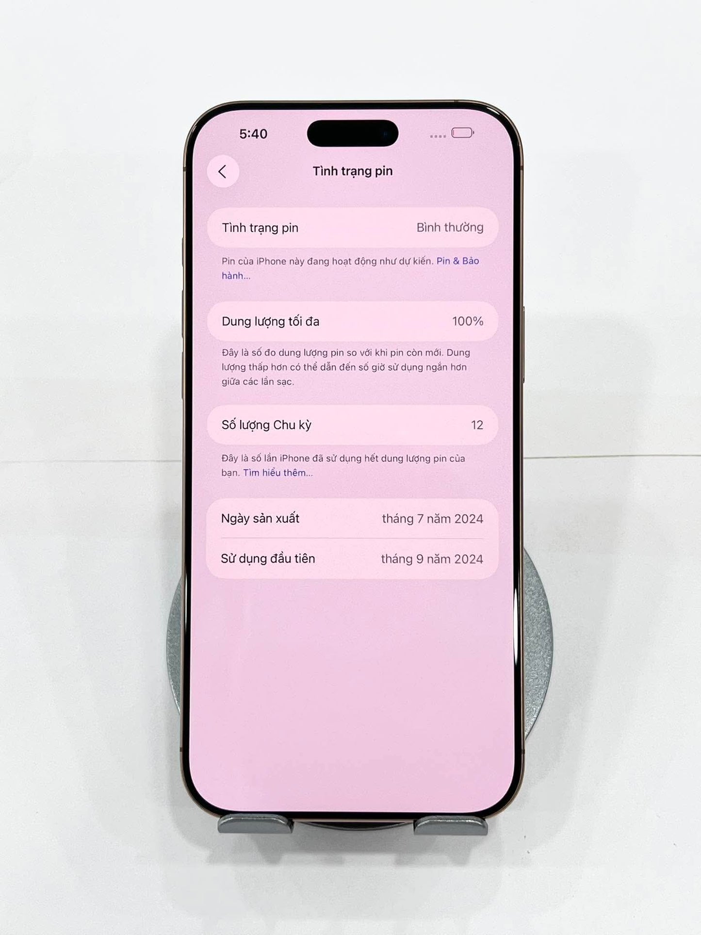IPhone 16 ProMax 256GB Màu vàng Demo- Pin 100% sạc 12 lần - 54897 TEKU