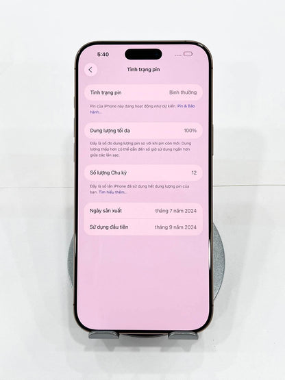IPhone 16 ProMax 256GB Màu vàng Demo- Pin 100% sạc 12 lần - 54897 TEKU