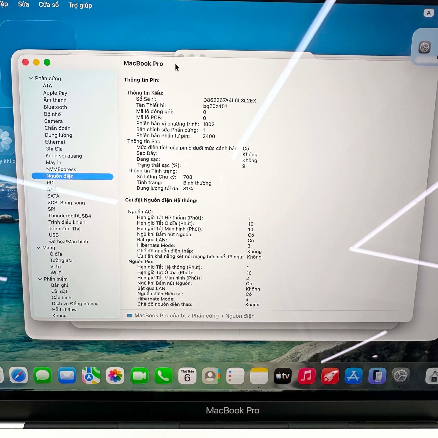 MacBook Pro M2 bản 8/256 màu Bạc - Pin 81% - L7R7G A-