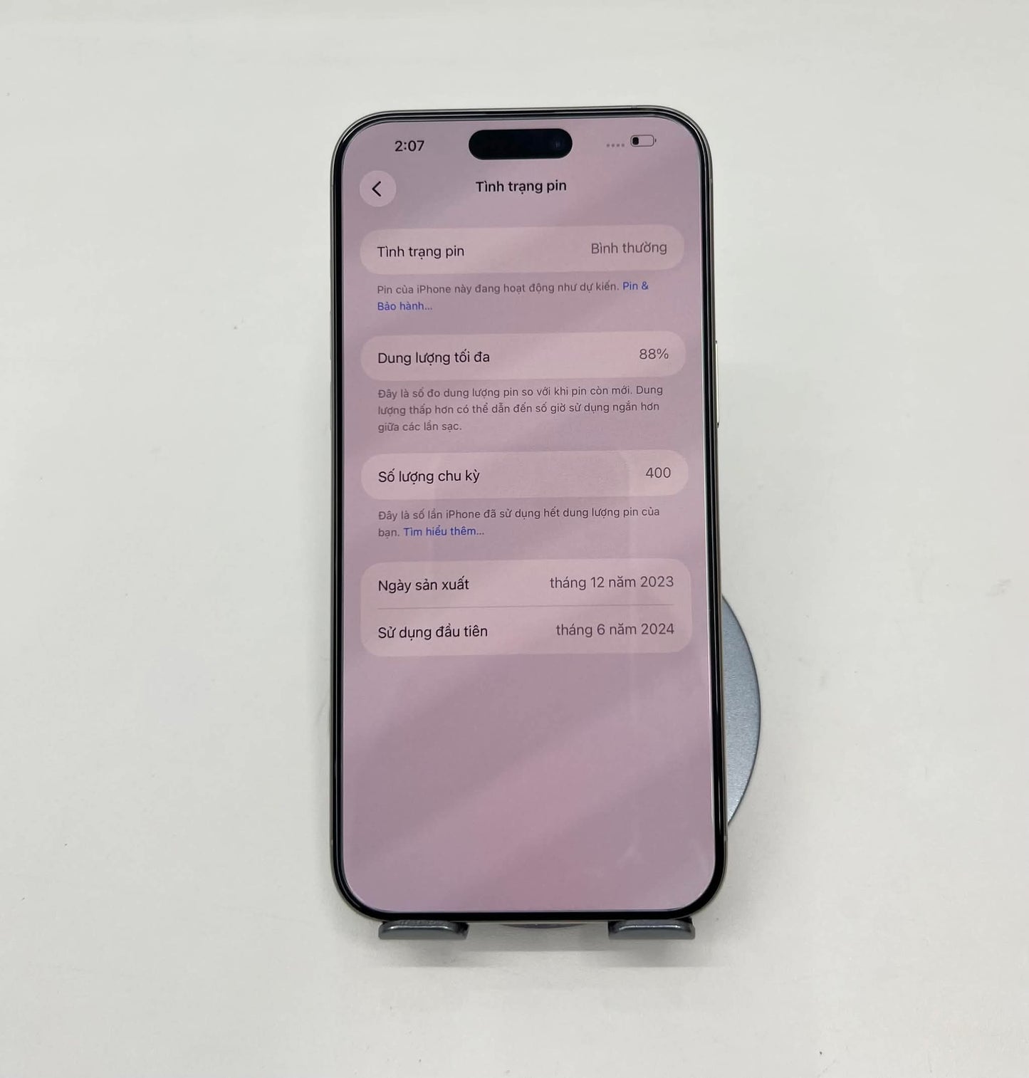 IPhone 15 Promax 256gb Màu Trắng - Pin 88% - 85223 - a- Teku