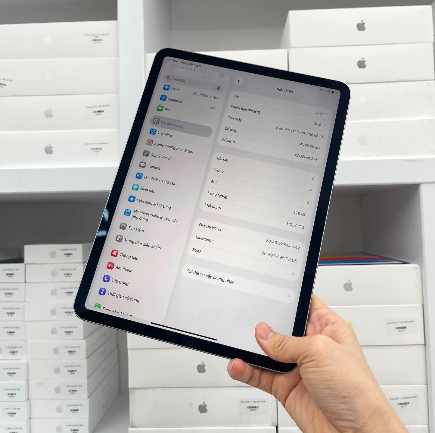 IPAD PRO M2 128 Màu Xám - Pin 100% - NL7XV