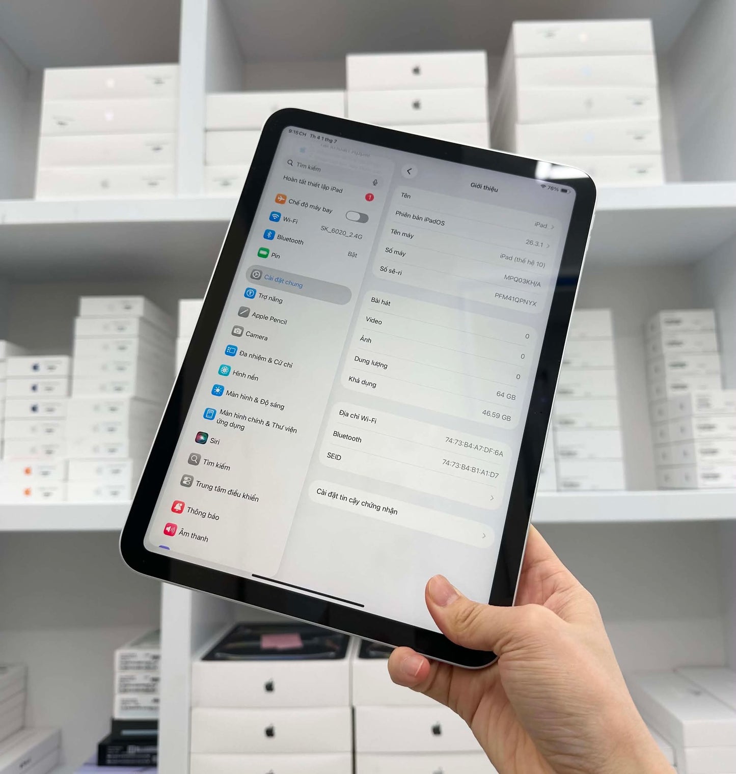 Ipad Gen 10 64gb màu bạc - Pin 86% - QPNYX