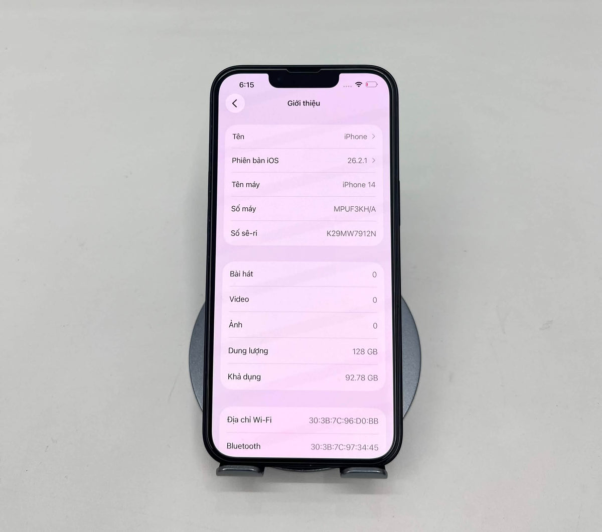 IPhone 14 128GB màu Đen - Pin 94% - 59572