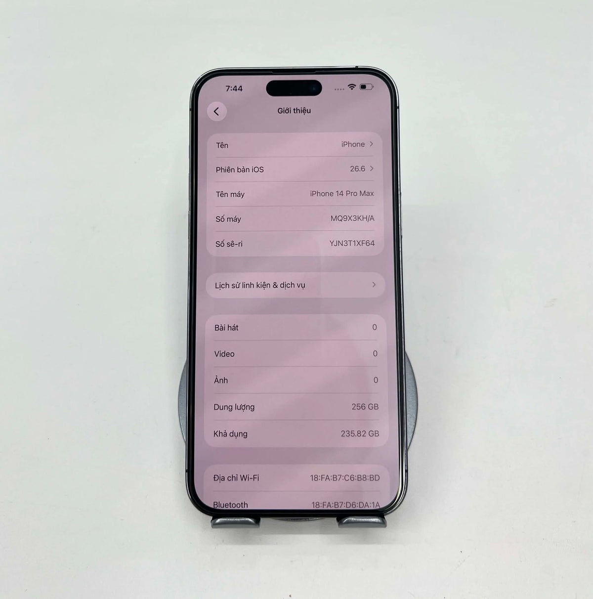 IPhone 14 ProMax 256gb Màu tím - Pin thay mới 100% - 01115 A-