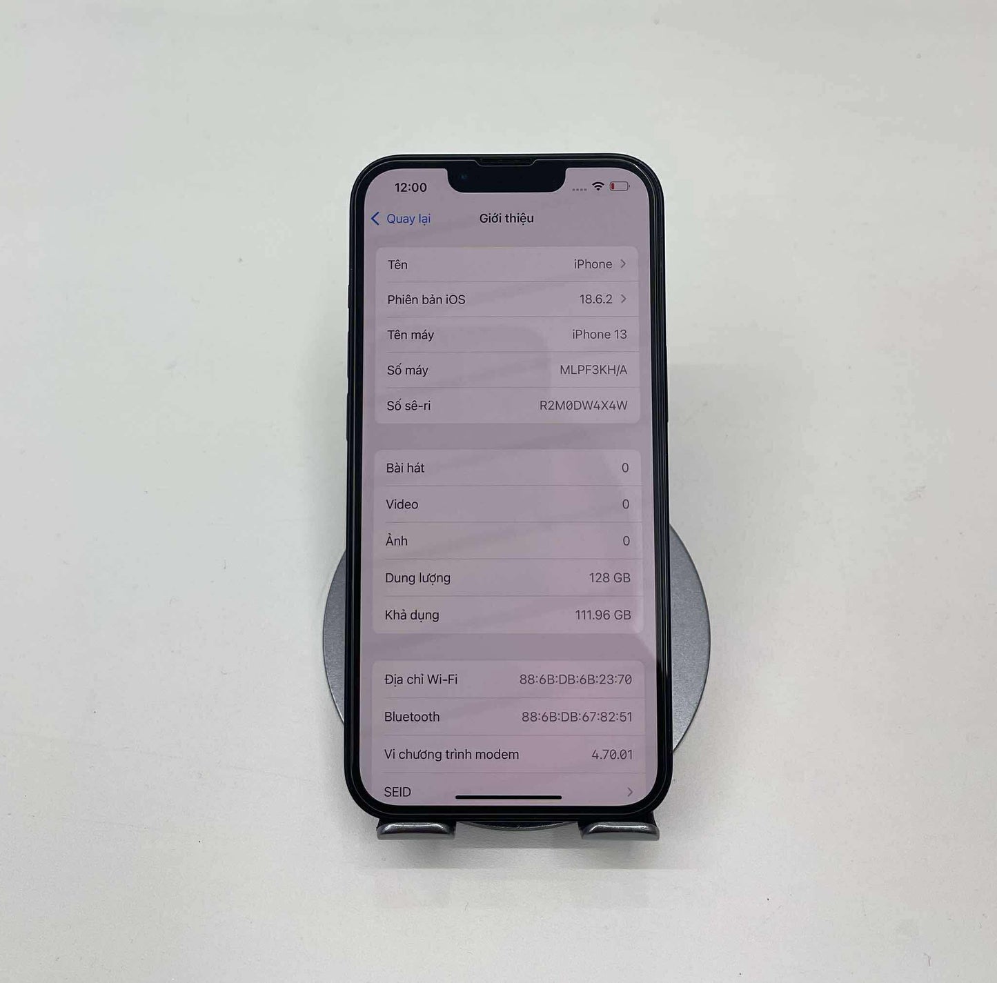 IPhone 13 128Gb Màu Đen - Pin 100% - 79198 A-