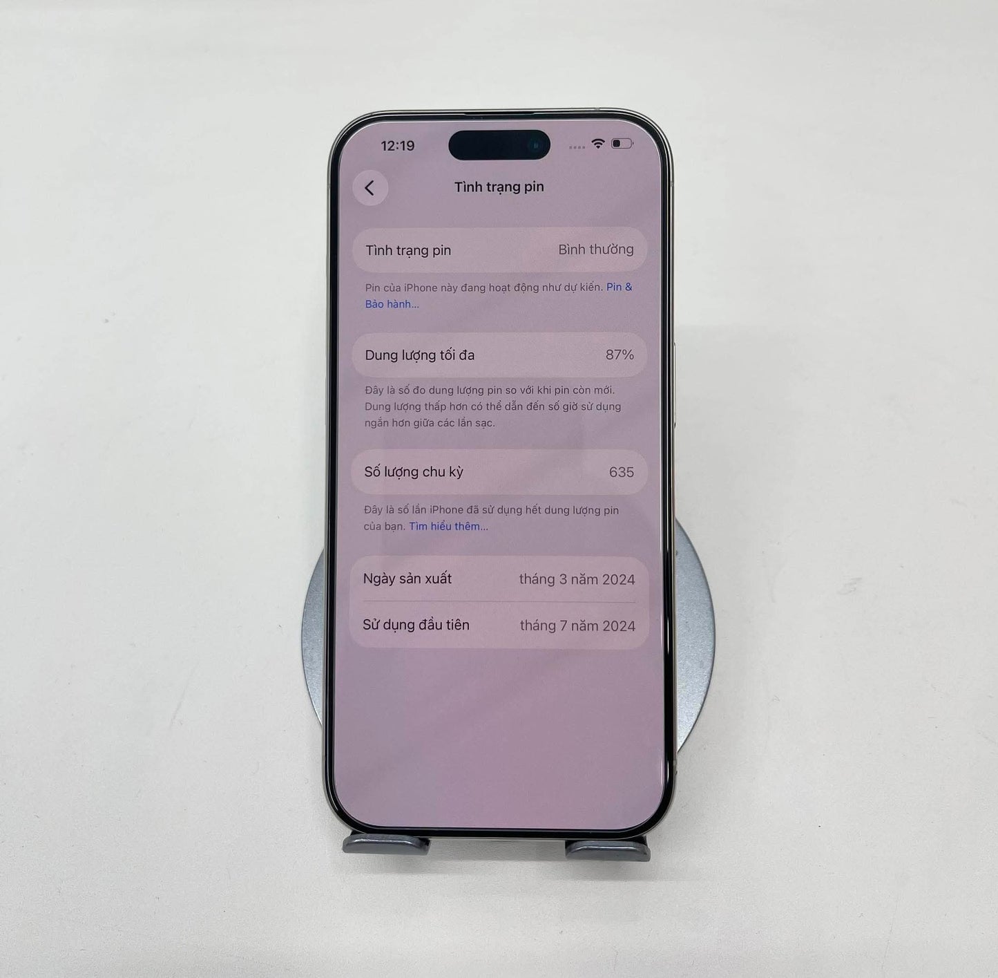 IPhone 15 Pro 256gb Màu Trắng - Pin 87%  - 40352 - A-*