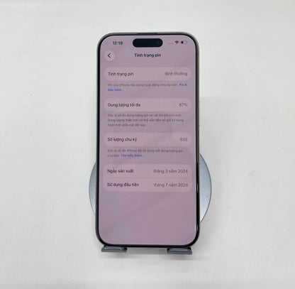 IPhone 15 Pro 256gb Màu Trắng - Pin 87%  - 40352 - A-*