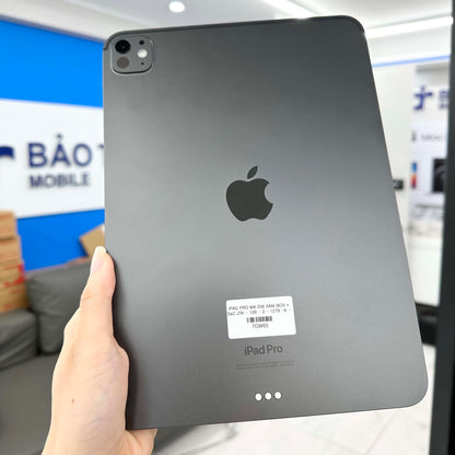 IPad Pro M4 bản 256GB Màu xám Box + sạc zin - Pin 100% sạc 3 lần - 7GW65 - A-
